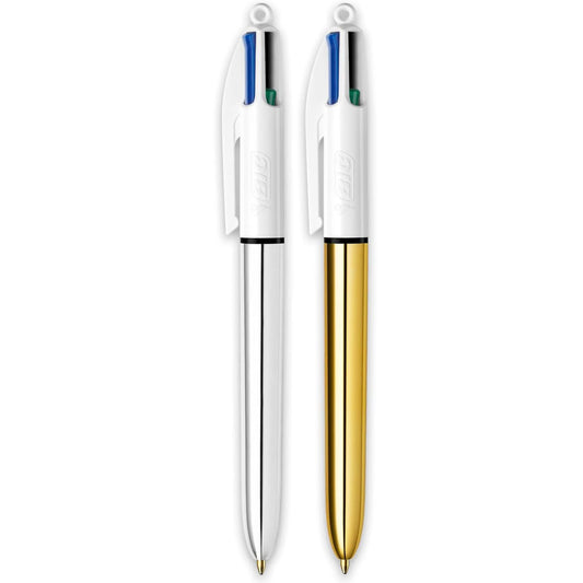 Oro y Plata BIC 4 Colores Shine