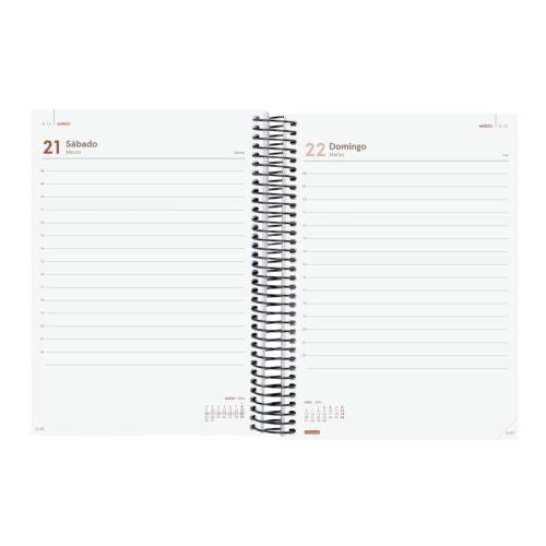 Agenda anual diaria 2026 e10 15.5x21,2cm NEGRO