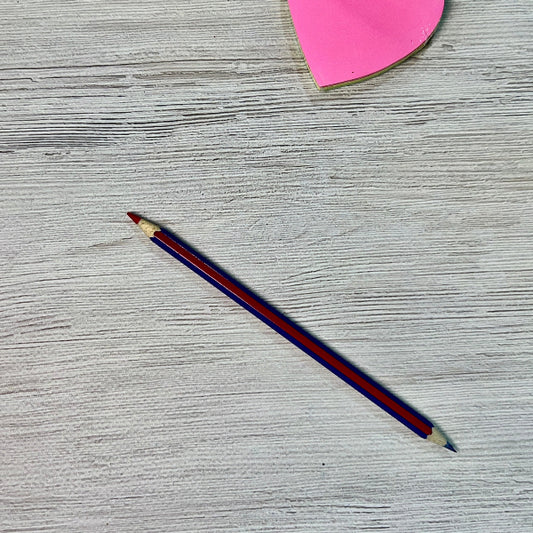 Lápiz Rojo/Azul Doble Punta 